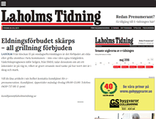 Tablet Screenshot of laholmstidning.se